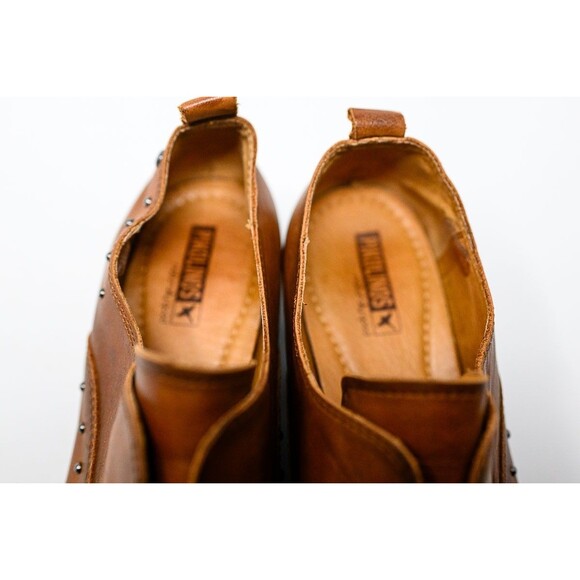 Pikolino's womens ankle bootie boots shoes 41 9.5/10 brown studs - Picture 10 of 13